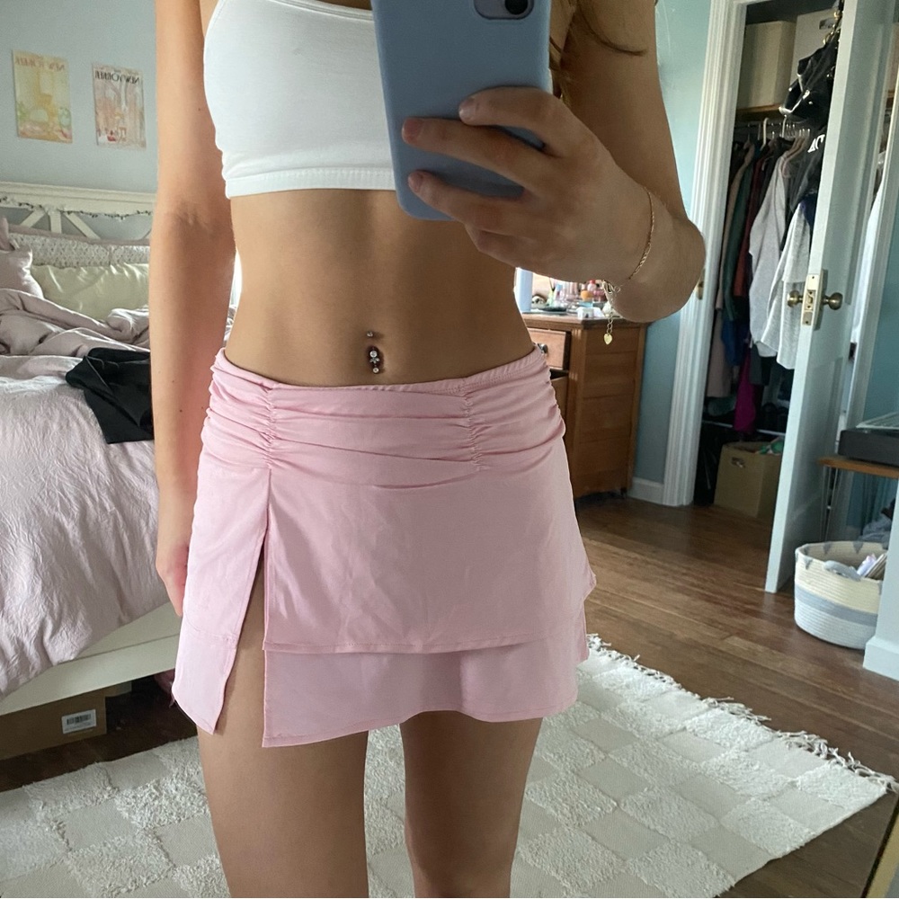 edikted barbie pink mini skirt